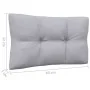 2-seater garden sofa with solid gray pine wood cushions by vidaXL, Outdoor sofas - Ref: Foro24-3095991, Price: 150,51 €, Disc...