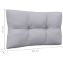 2-Sitzer-Gartensofa mit massiven grauen Kiefernholzkissen von vidaXL, Outdoor-Sofas - Ref: Foro24-3095991, Preis: 141,38 €, R...