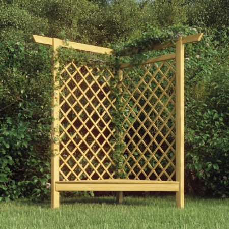 Eckpergola mit Sitzbank aus imprägniertem Kiefernholz 166x81x174cm. von vidaXL, Pergolen, Bögen und Gartenspaliere - Ref: For...