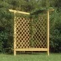 Pérgola esquinera con banco madera pino impregnada 166x81x174cm by vidaXL, Pergolas, arches and garden trellises - Ref: Foro2...