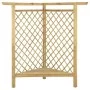 Pérgola esquinera con banco madera pino impregnada 166x81x174cm by vidaXL, Pergolas, arches and garden trellises - Ref: Foro2...