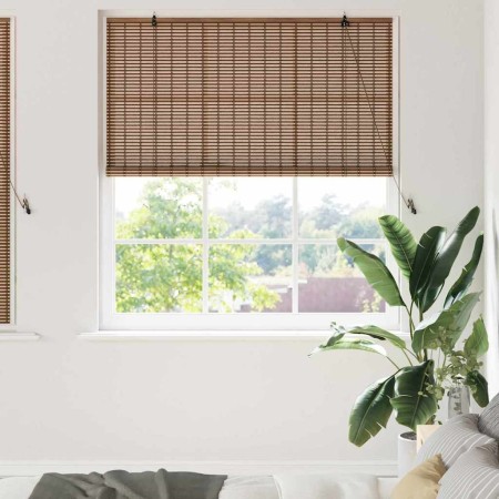 Persianas y Toldos para Ventanas Marrón 150 x 160 cm Bambú