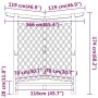 Eckpergola mit Sitzbank aus imprägniertem Kiefernholz 166x81x174cm. von vidaXL, Pergolen, Bögen und Gartenspaliere - Ref: For...