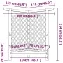 Pérgola esquinera con banco madera pino impregnada 166x81x174cm by vidaXL, Pergolas, arches and garden trellises - Ref: Foro2...