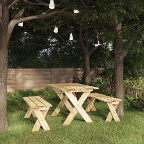 Mesa de jardín de madera de pino impregnada 110x73x70 cm