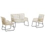 Conjunto de Comedor de Jardín 3 pcs Negro, Antracita