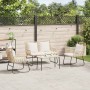 Conjunto de Comedor de Jardín 3 pcs Negro, Antracita