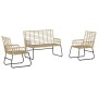 Conjunto de Comedor de Jardín 3 pcs Negro, Antracita