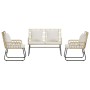 Conjunto de Comedor de Jardín 3 pcs Negro, Antracita