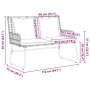 Conjunto de Comedor de Jardín 3 pcs Negro, Antracita