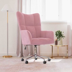Sillón de relax de terciopelo rosa