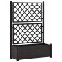 Jardinera con enrejado PP gris antracita 100x43x142 cm
