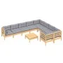 Gartenmöbel-Set 10-teilig und Kissen aus Kiefernholz von vidaXL, Gartensets - Ref: Foro24-3096988, Preis: 788,28 €, Rabatt: %