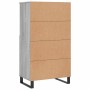 Aparador alto de madera contrachapada gris Sonoma 60x36x110 cm