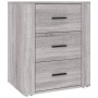 Mesita de noche madera contrachapada gris Sonoma 50x36x60 cm
