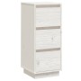 Aparador de madera maciza de pino blanco 32x34x75 cm