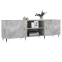 Mueble de TV madera de ingeniería gris hormigón 150x30x50 cm