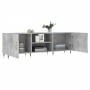 Mueble de TV madera de ingeniería gris hormigón 150x30x50 cm