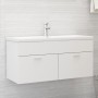 Mueble con lavabo madera de ingeniería blanco