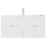 Mueble con lavabo madera de ingeniería blanco