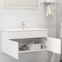 Mueble con lavabo madera de ingeniería blanco