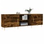 Mueble de TV madera de ingeniería roble ahumado 150x30x50 cm