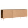 Mueble de TV madera de ingeniería roble ahumado 150x30x50 cm
