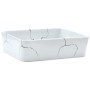 Lavabo sobre encimera rectangular cerámica blanco 46x35,5x13 cm