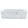 Lavabo sobre encimera rectangular cerámica blanco 46x35,5x13 cm