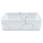 Lavabo sobre encimera rectangular cerámica blanco 46x35,5x13 cm