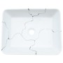 Lavabo sobre encimera rectangular cerámica blanco 46x35,5x13 cm
