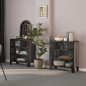 Storage cabinets 2 units metal and gray MDF by vidaXL, Lockers and storage cabinets - Ref: Foro24-3095972, Price: 265,76 €, D...