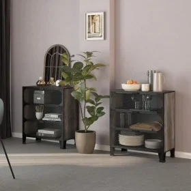 Storage cabinets 2 units metal and gray MDF by vidaXL, Lockers and storage cabinets - Ref: Foro24-3095972, Price: 262,63 €, D...
