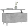 Mesa de centro madera contrachapada gris hormigón 90x44,5x45 cm