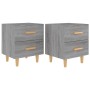 Mesitas de noche 2 unidades gris sonoma 40x35x47,5 cm
