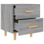 Mesitas de noche 2 unidades gris sonoma 40x35x47,5 cm