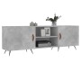 Mueble de TV madera de ingeniería gris hormigón 150x30x50 cm