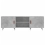 Mueble de TV madera de ingeniería gris hormigón 150x30x50 cm