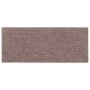 Alfombrilla autoadhesiva escalera 15 uds marrón claro 60x25 cm