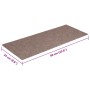 Alfombrilla autoadhesiva escalera 15 uds marrón claro 60x25 cm