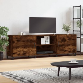 Mueble de TV madera de ingeniería roble ahumado 150x30x50 cm