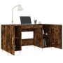 Escritorio madera de ingeniería roble ahumado 140x50x75 cm