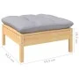 Garden furniture set 10 pieces and gray pine wood cushions by vidaXL, Garden sets - Ref: Foro24-3097114, Price: 753,36 €, Dis...