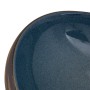 Lavabo sobre encimera ovalado cerámica marrón y azul 59x40x15cm