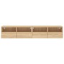 Muebles de pared para TV 2 uds madera roble Sonoma 80x30x30 cm