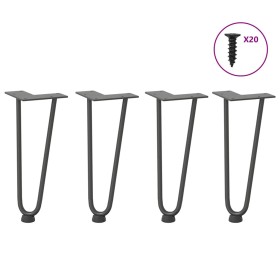 Patas de horquilla para mesa de centro (4 unidades, antracita