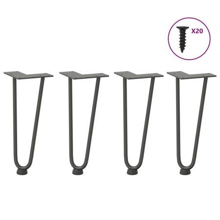 Patas de horquilla para mesa de centro (4 unidades, antracita