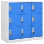 Armarios taquilla 2 uds acero gris claro y azul 90x45x92,5 cm de vidaXL, Taquillas y armarios de almacenamiento - Ref: Foro24...