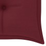 Banco Batavia con cojín rojo vino madera maciza de teca 150 cm