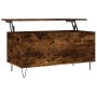Mesa de centro madera contrachapada roble ahumado 90x44,5x45 cm